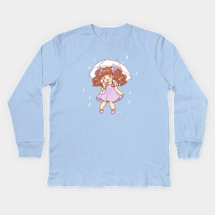 Rainy rainy Kids Long Sleeve T-Shirt